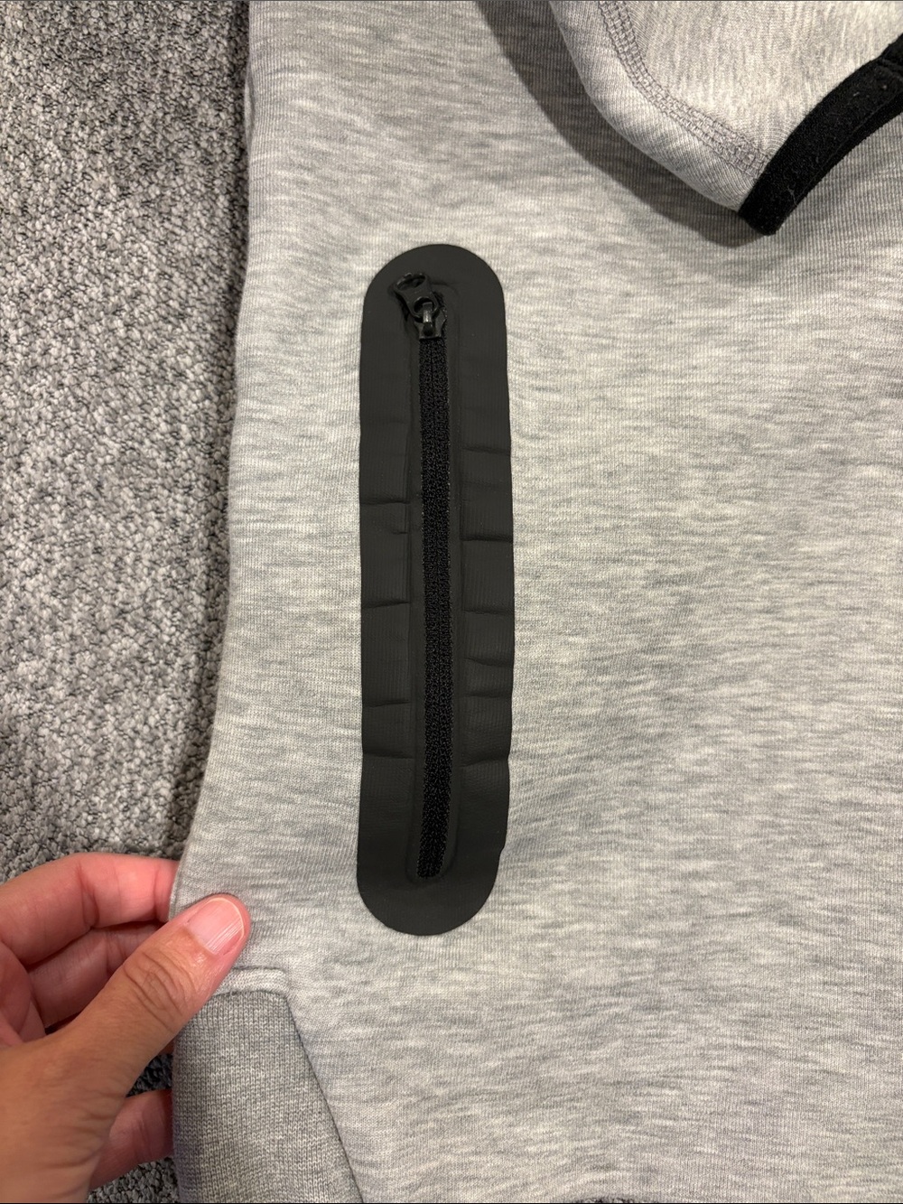 Nike Tech -Light Gray Heather Full-Zip Nike Tech - Picture 4 of 10